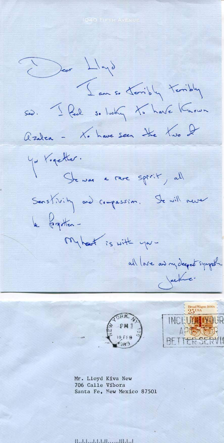 Jacqueline Lee `Jackie` Kennedy Onasis Autograph Autogramm | ID 8568283922581