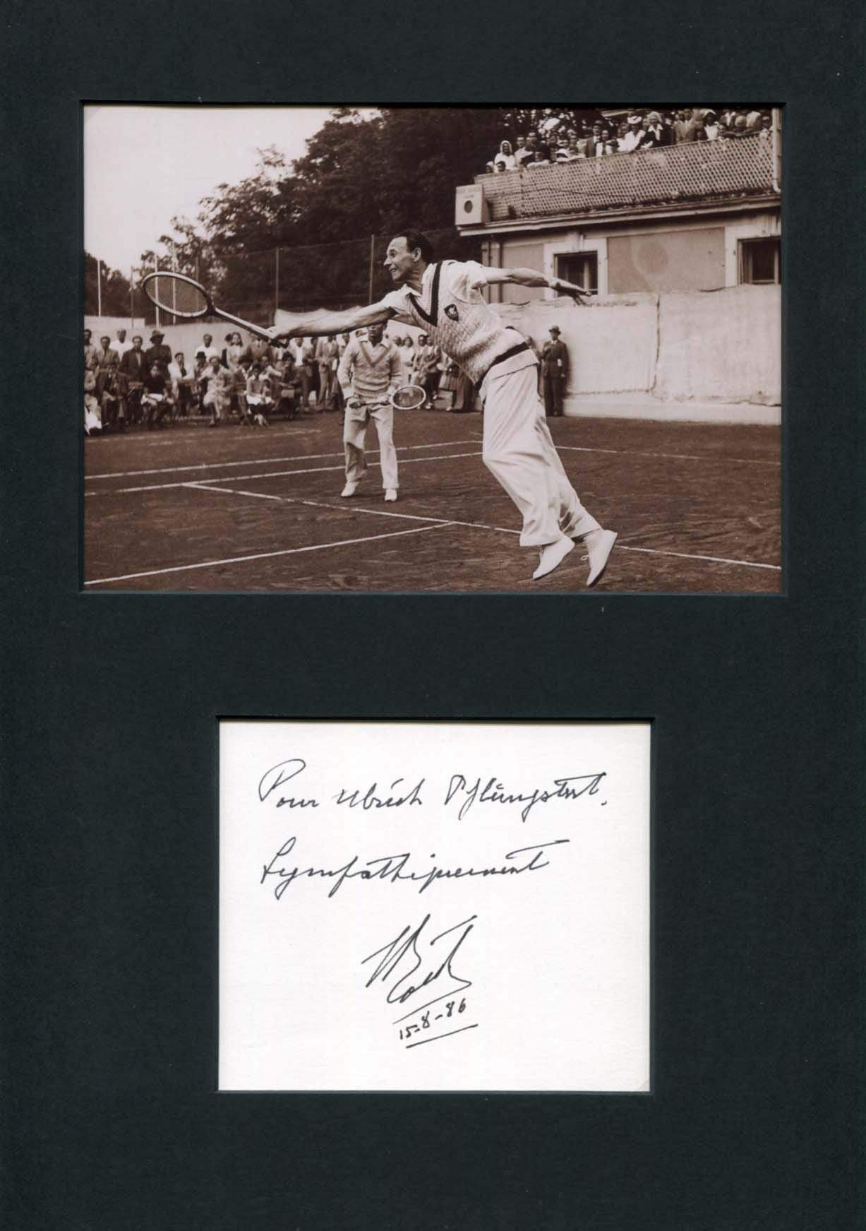 Jean Borotra Autograph Autogramm | ID 7233943470229