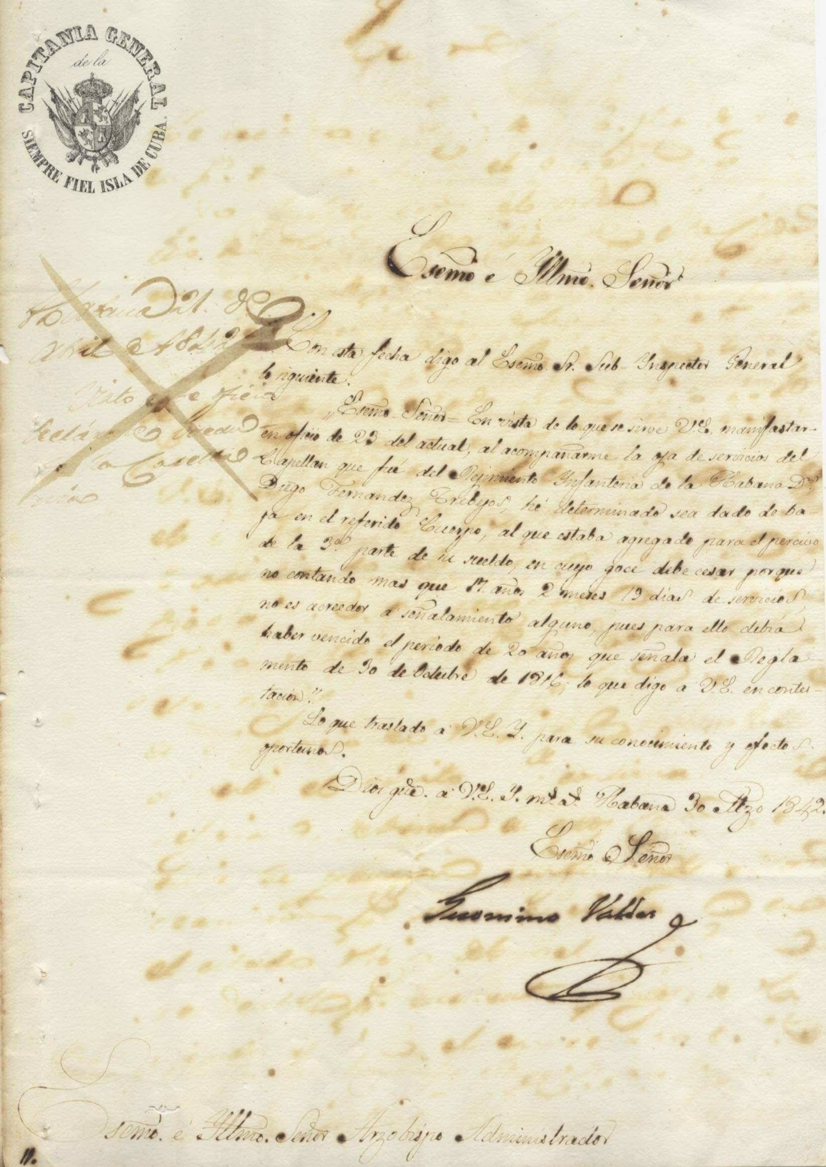 Valdés, Jerónimo autograph