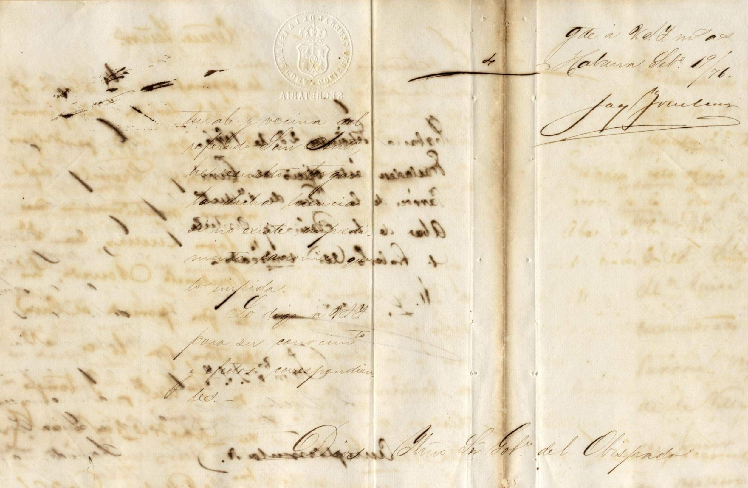 Jovellar y Soler, Joaquín autograph