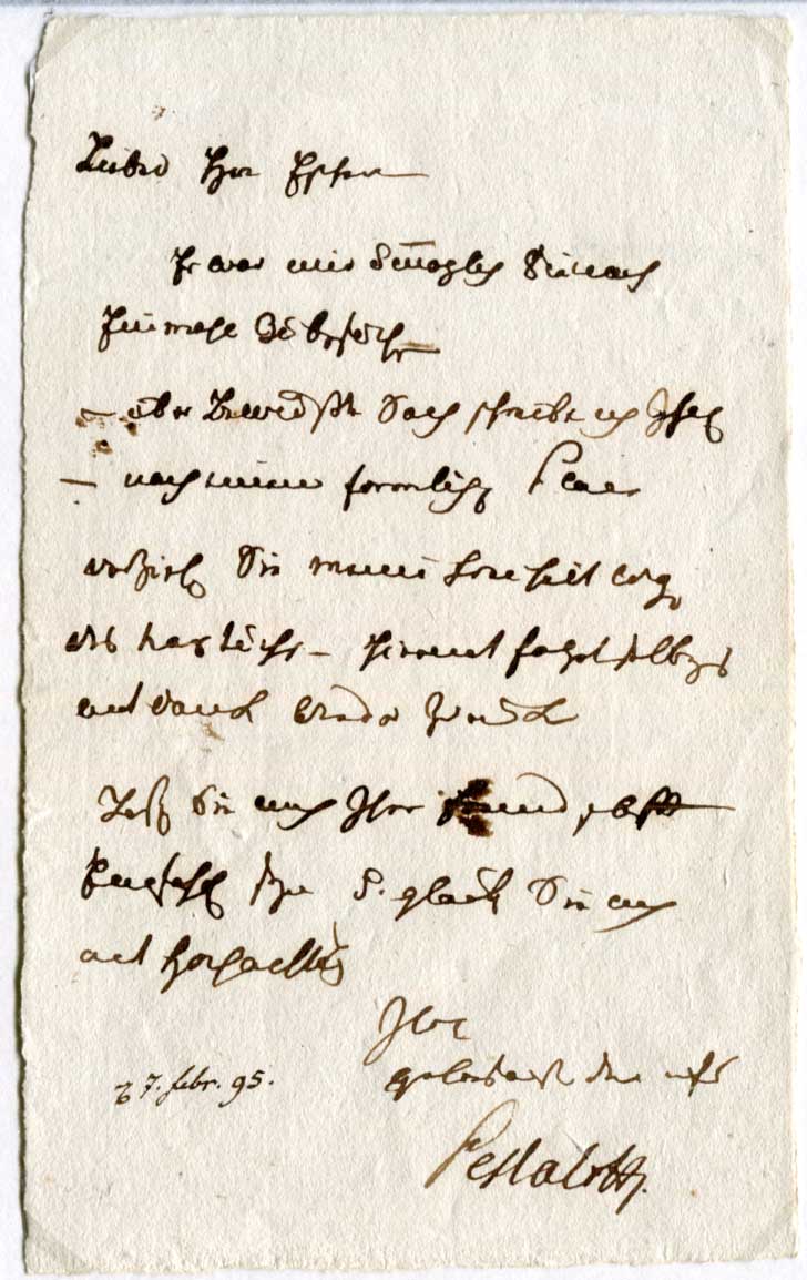 Johann Heinrich Pestalozzi Autograph Autogramm | ID 7830675521685