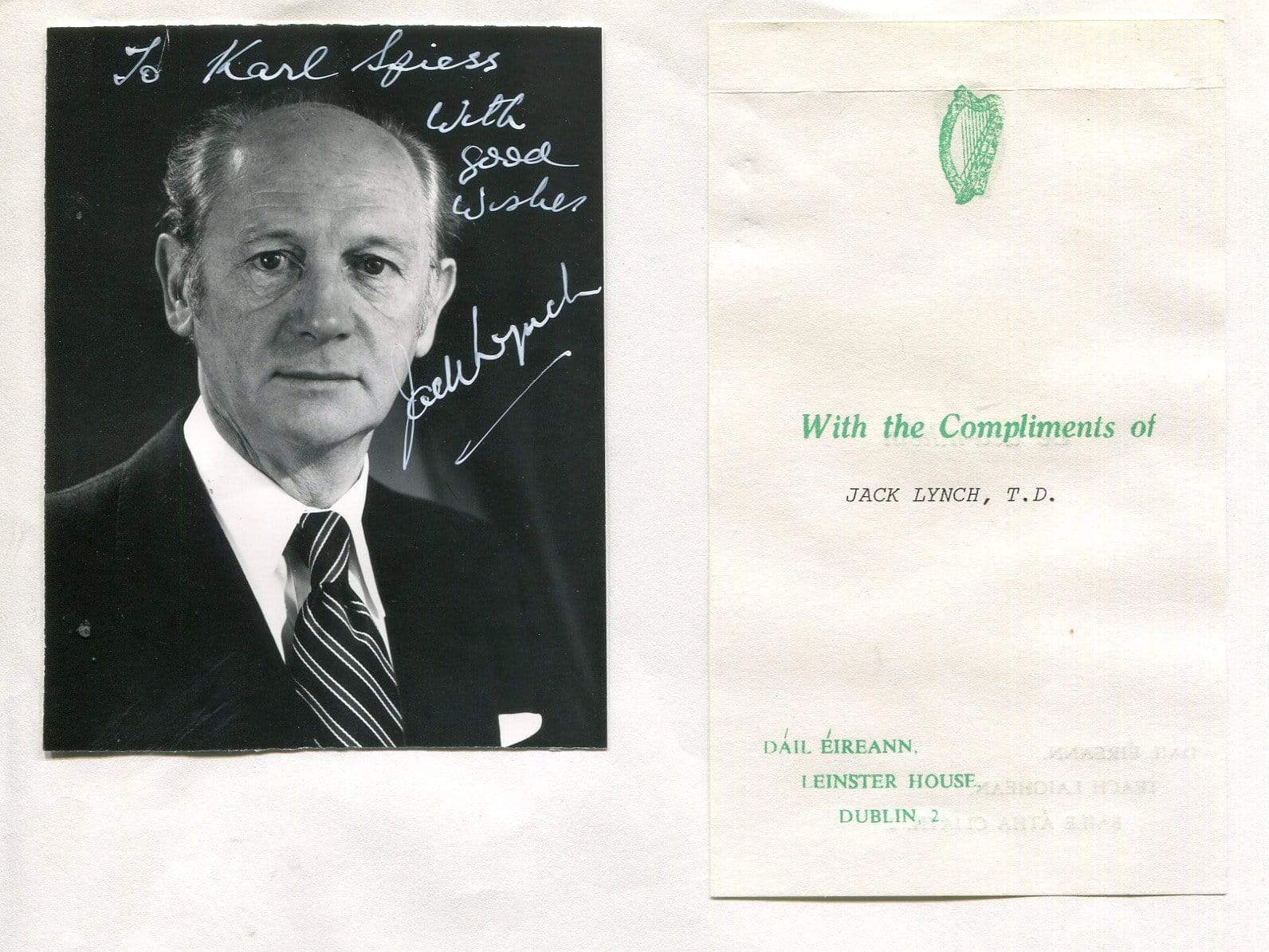 Lynch, John "Jack" Lynch autograph