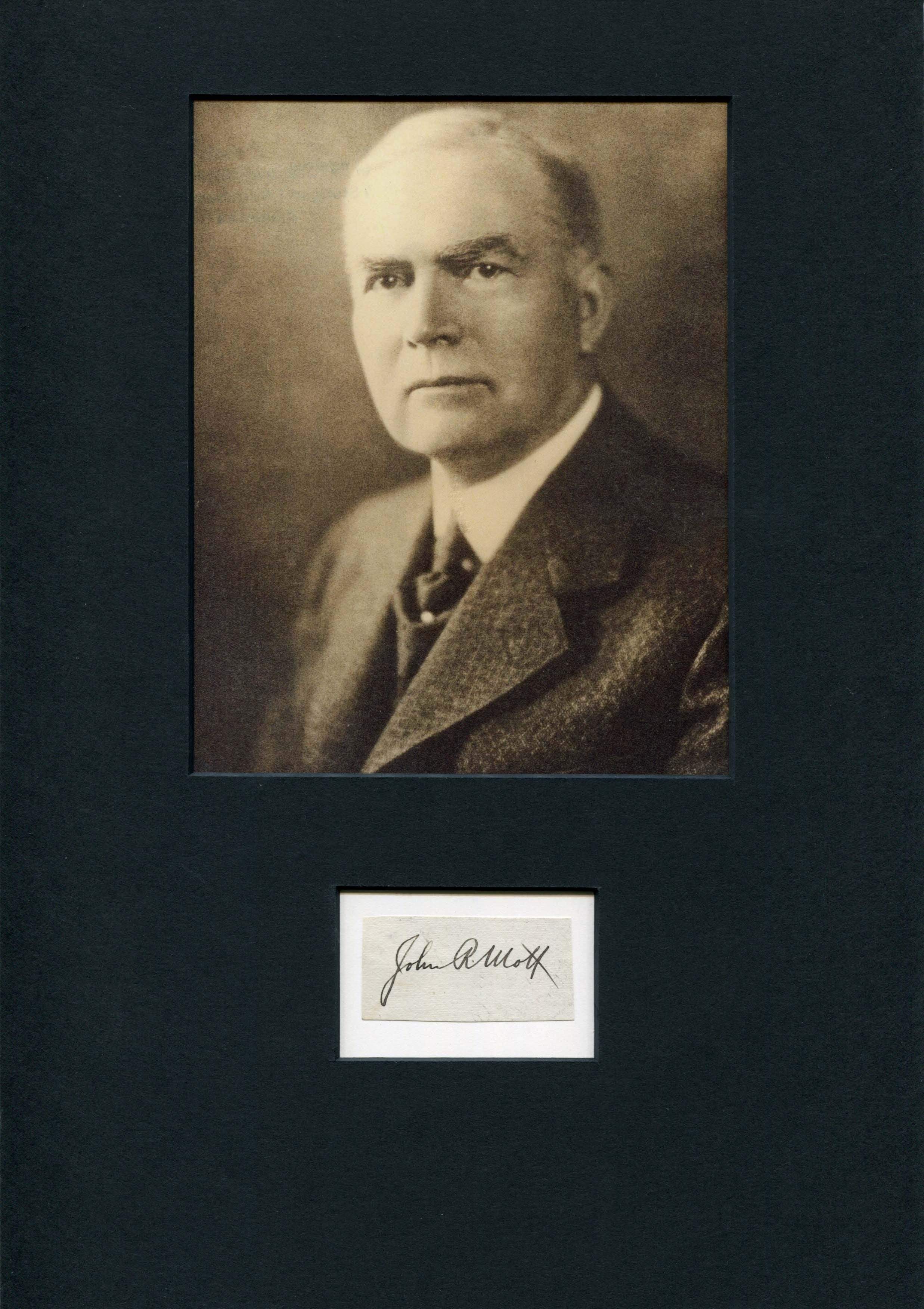 Mott, John Raleigh autograph