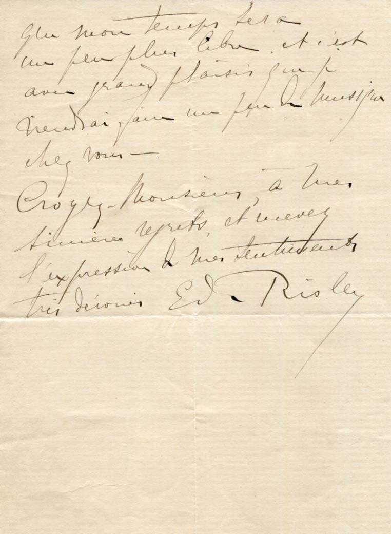 Risler, Edouard autograph