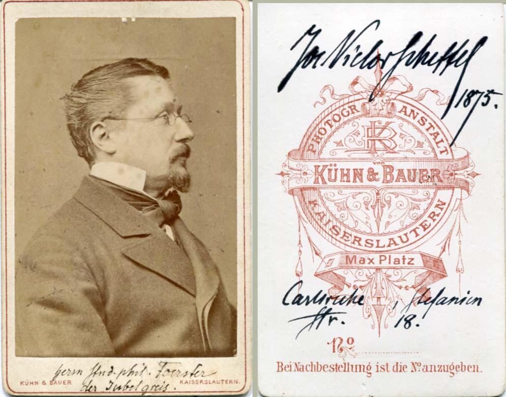 von Scheffel, Joseph Victor autograph