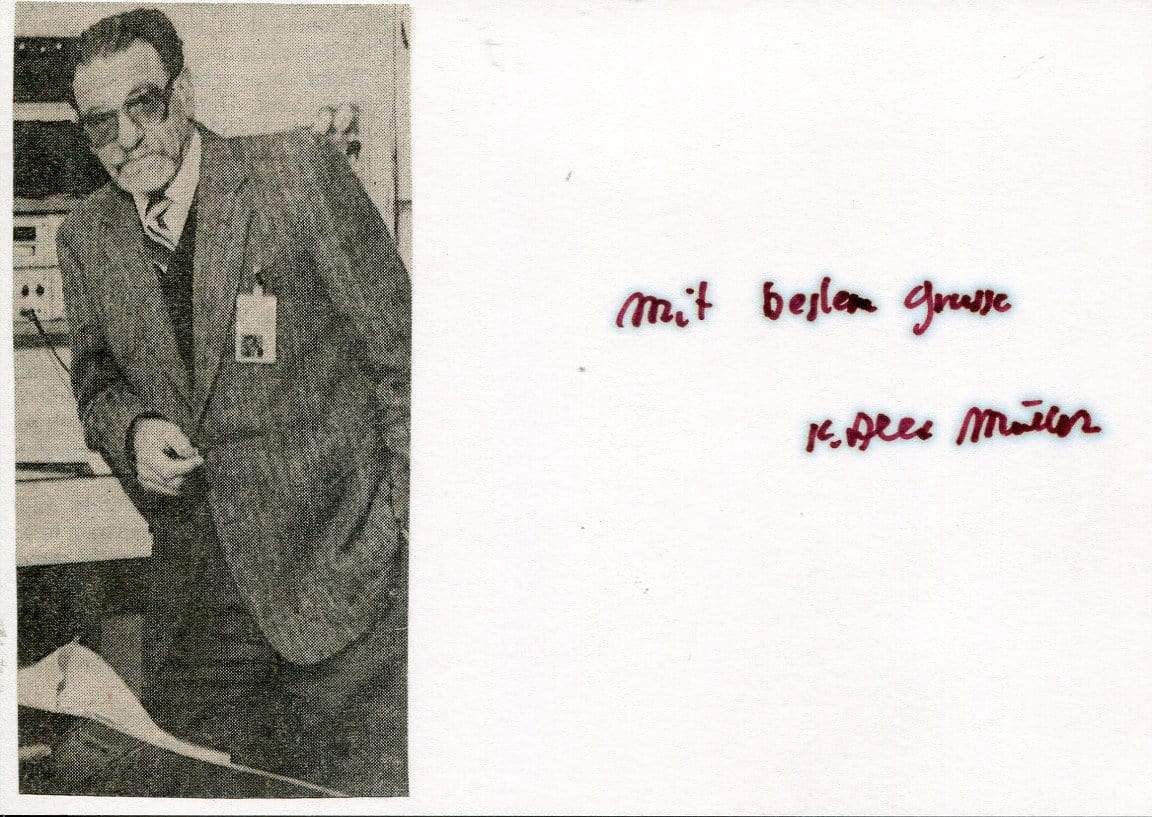Müller, Karl Alexander autograph