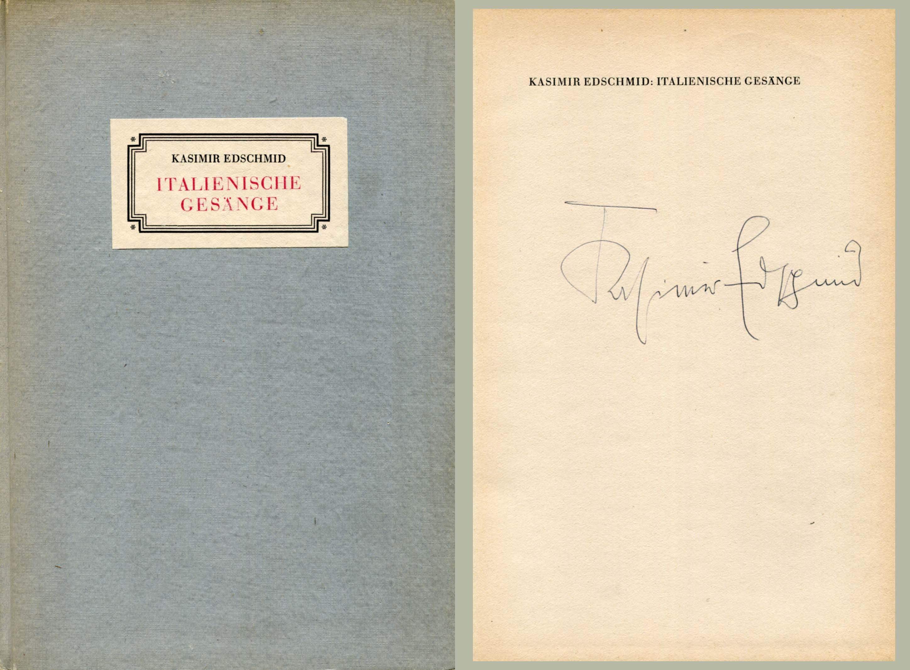 Edschmid, Kasimir autograph