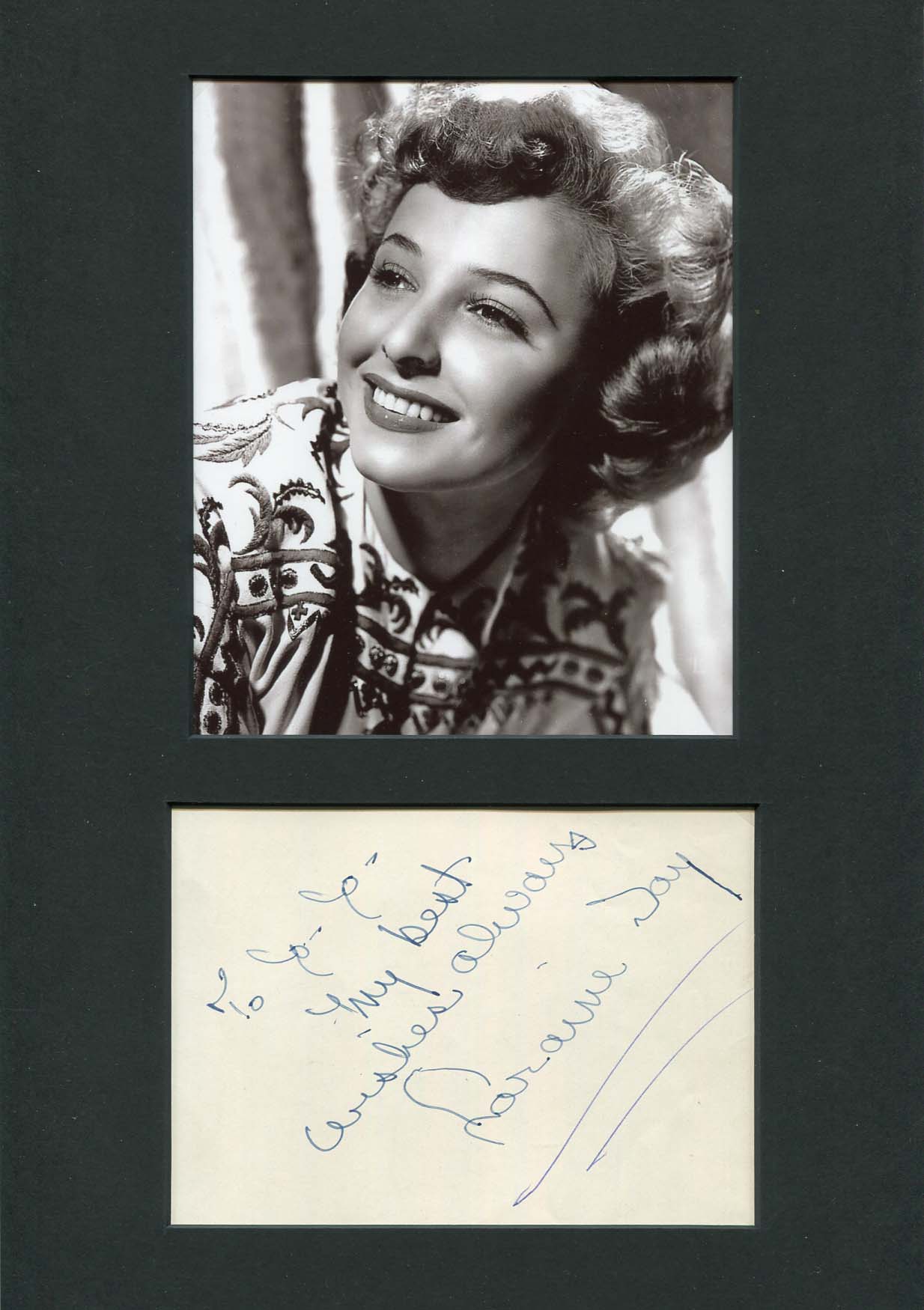 Laraine Day Autograph Autogramm | ID 6952627667093