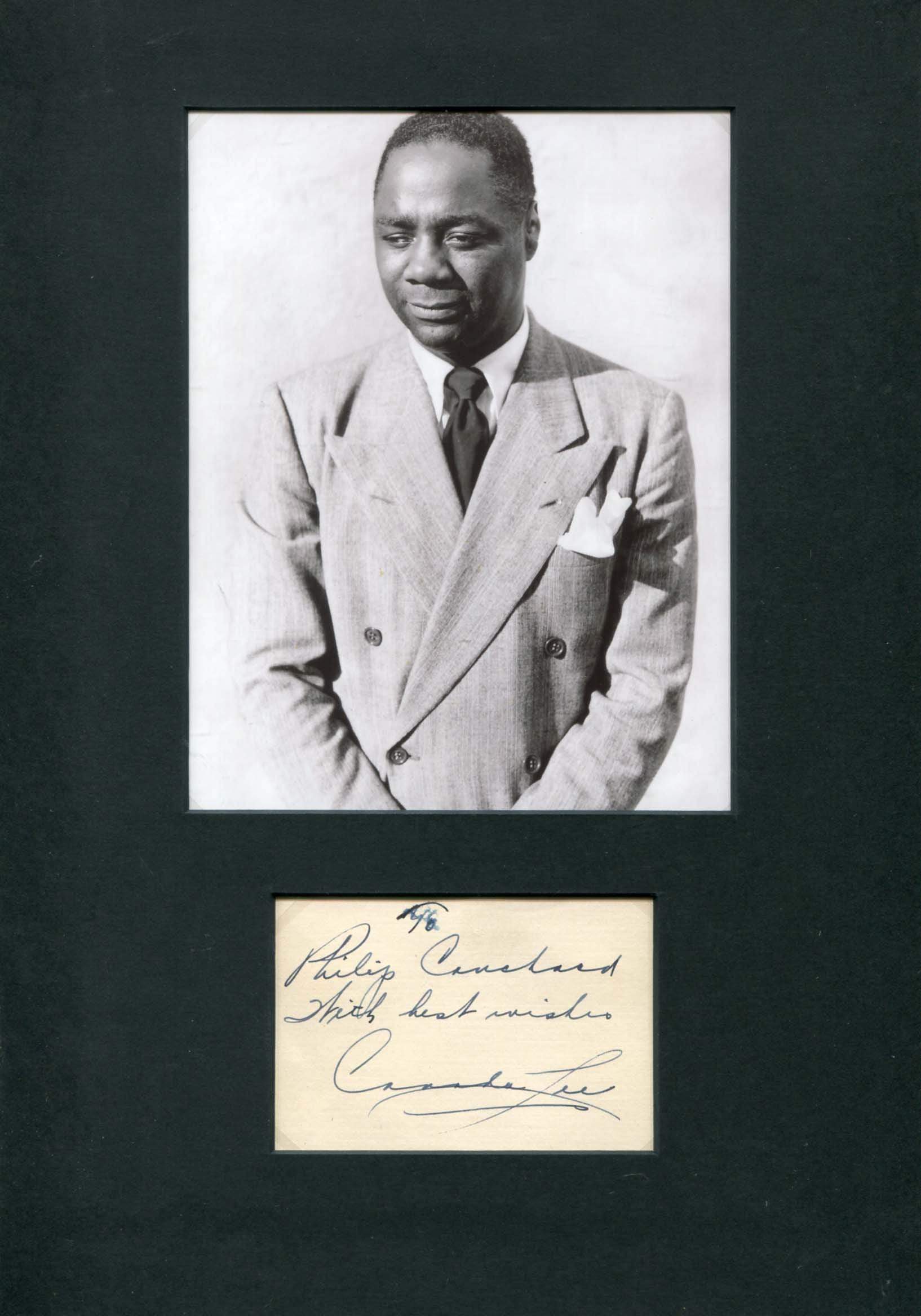 Canada Lee autograph