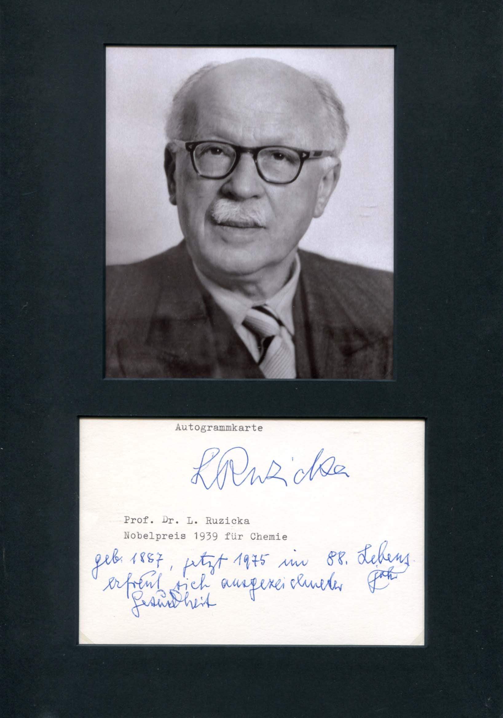 Ruzicka, Leopold autograph