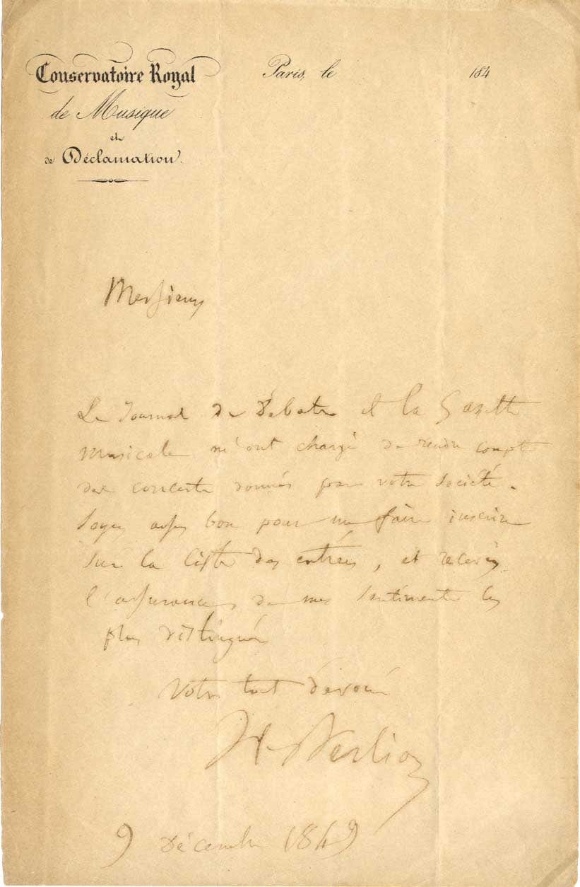 Louis-Hector Berlioz Autograph Autogramm | ID 7331820568725