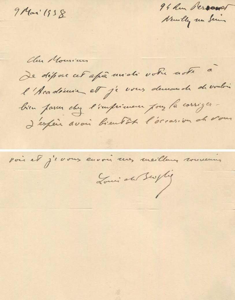 Louis-Victor de Broglie Autograph Autogramm | ID 7124877344917