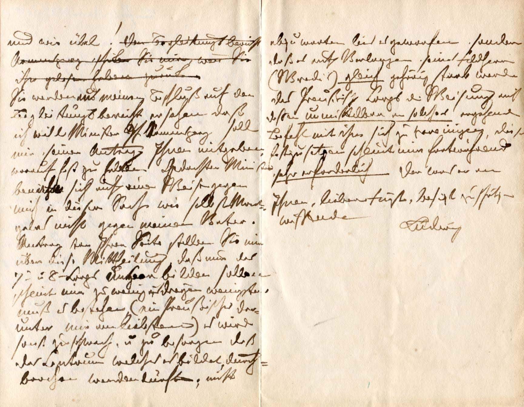 Ludwig I of Bavaria autograph