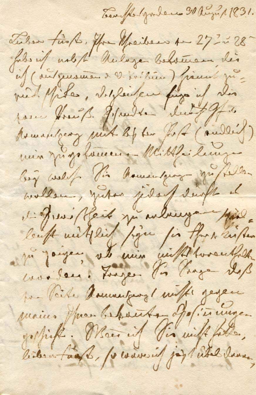 Ludwig I of Bavaria autograph