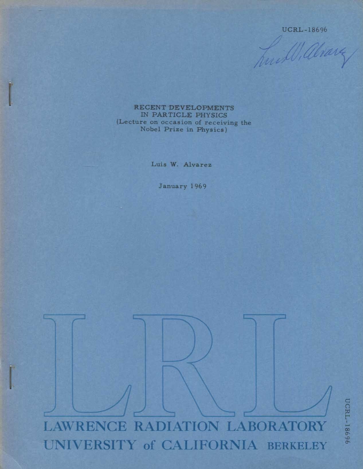 Luis Walter Alvarez Autograph Autogramm | ID 7810517434517