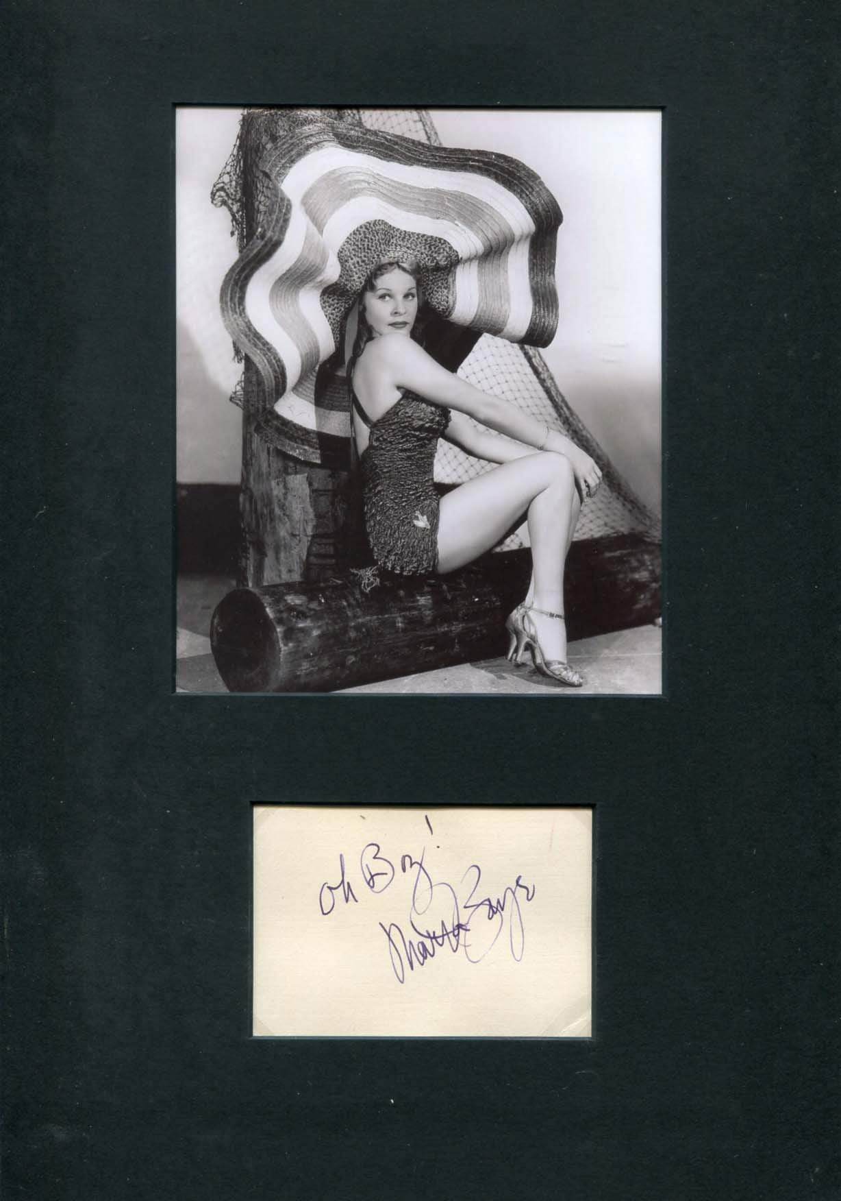 Raye, Martha autograph