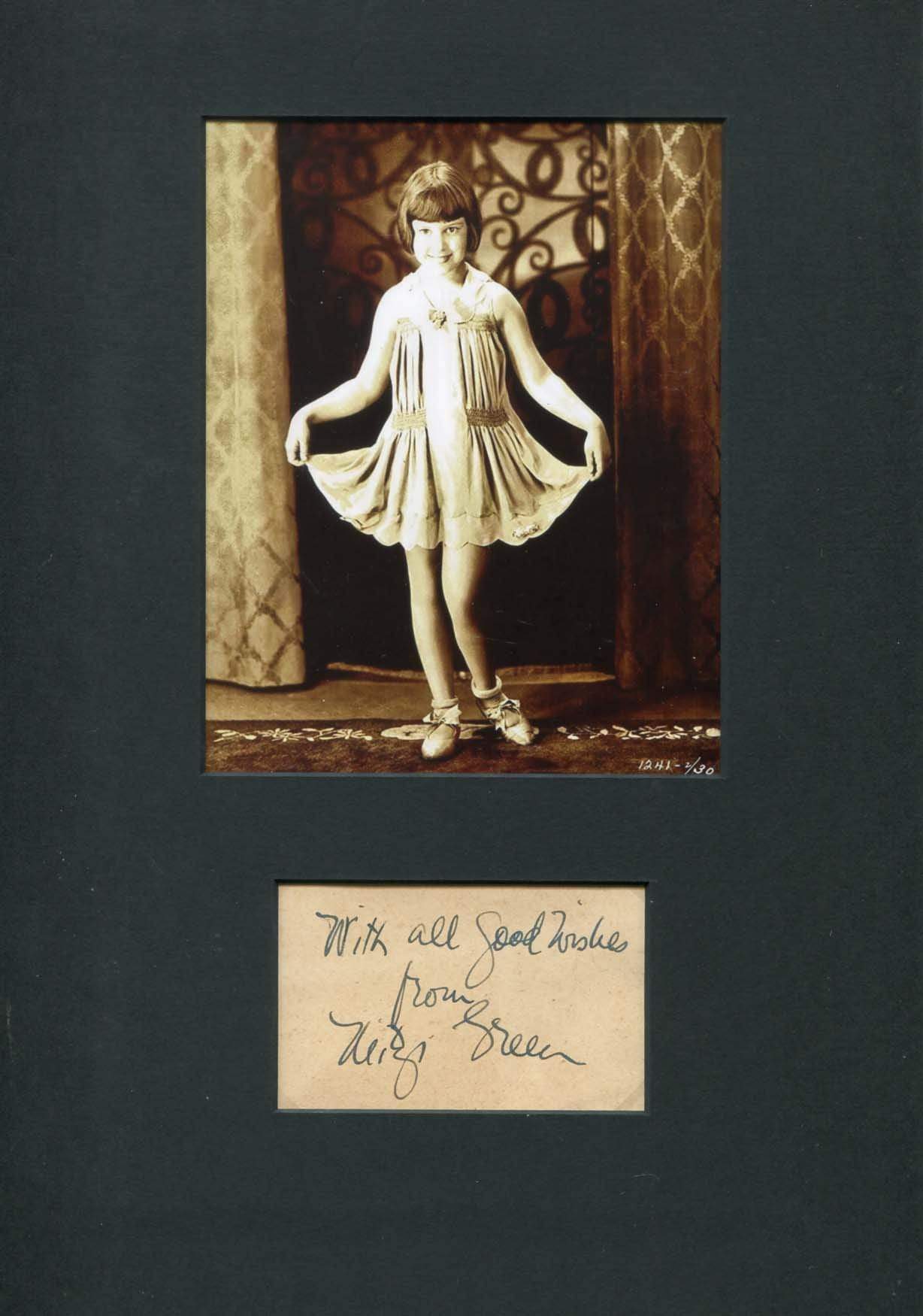 Green, Mitzi autograph