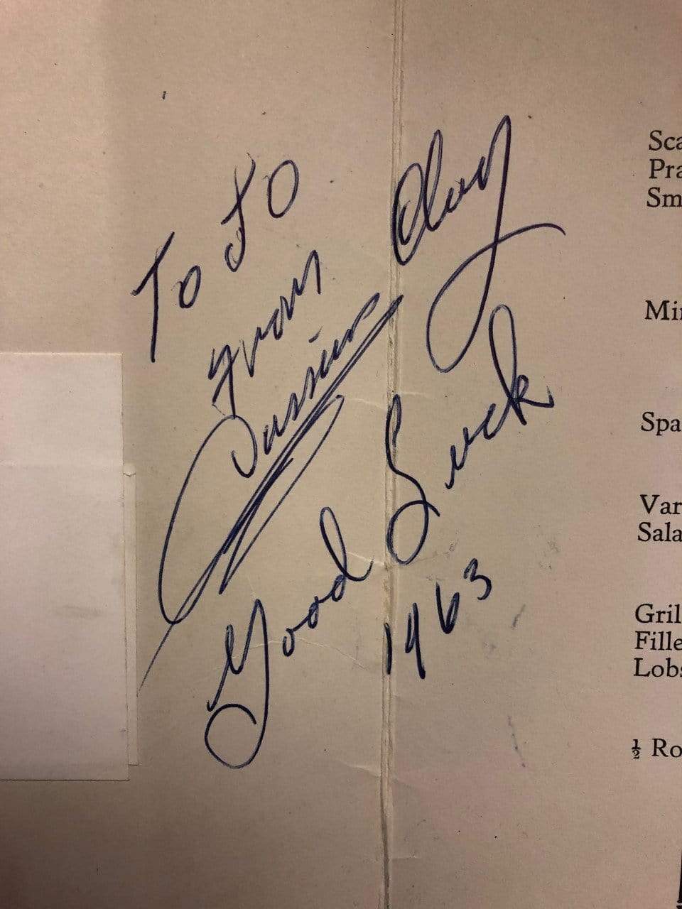 Ali, Muhammad autograph
