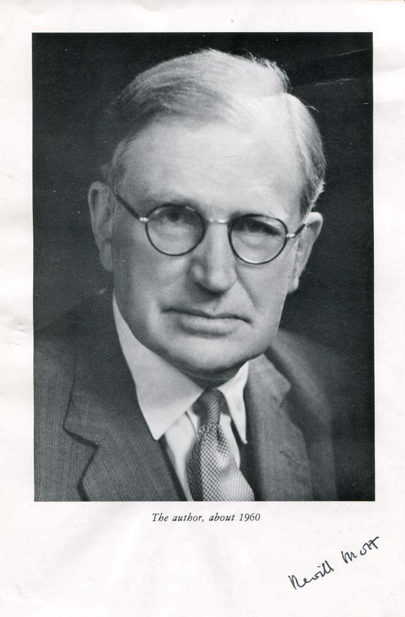 Mott, Nevill Francis autograph