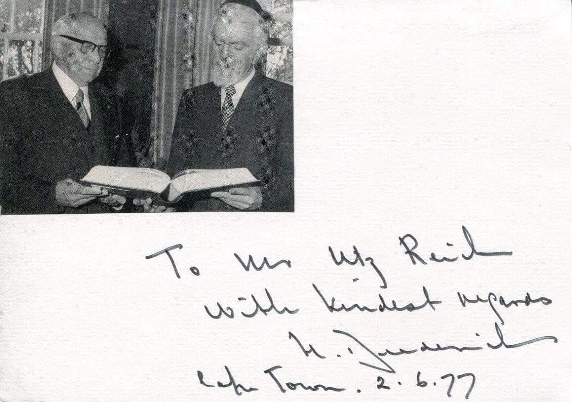 Diederichs, Nicolaas autograph