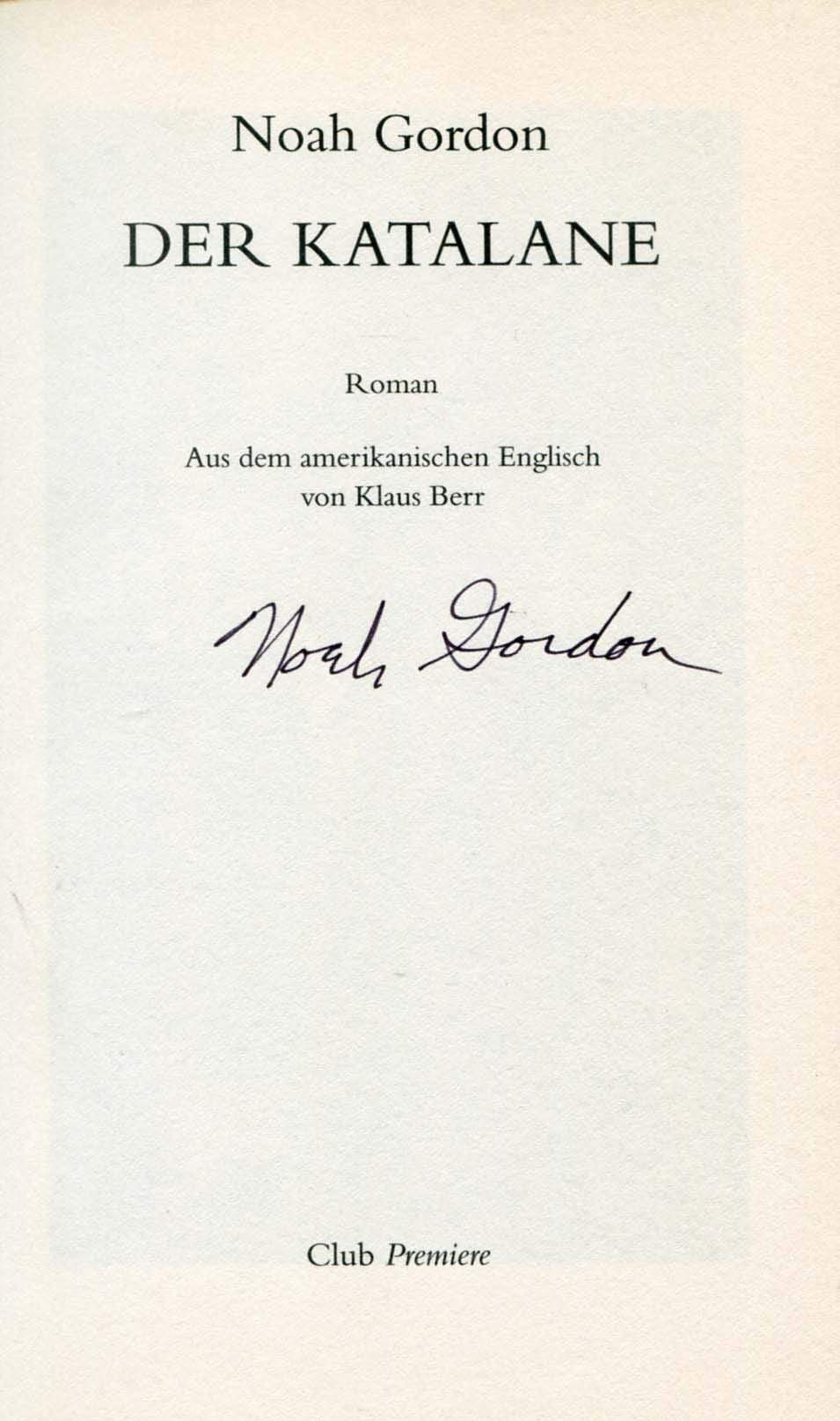 Gordon, Noah autograph