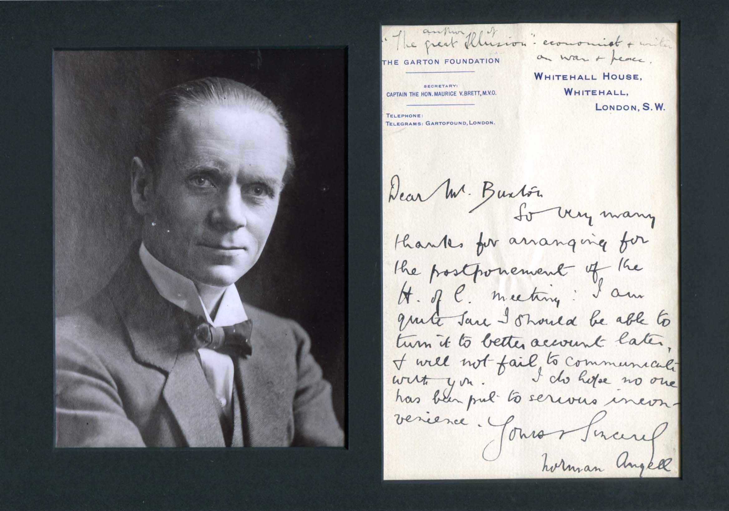 Angell, Norman autograph