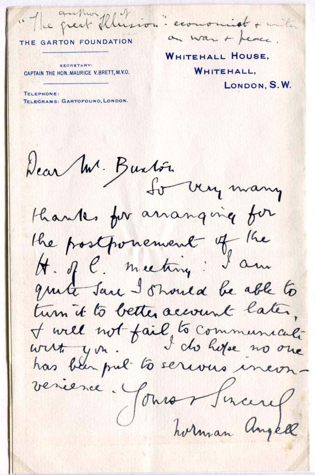 Angell, Norman autograph