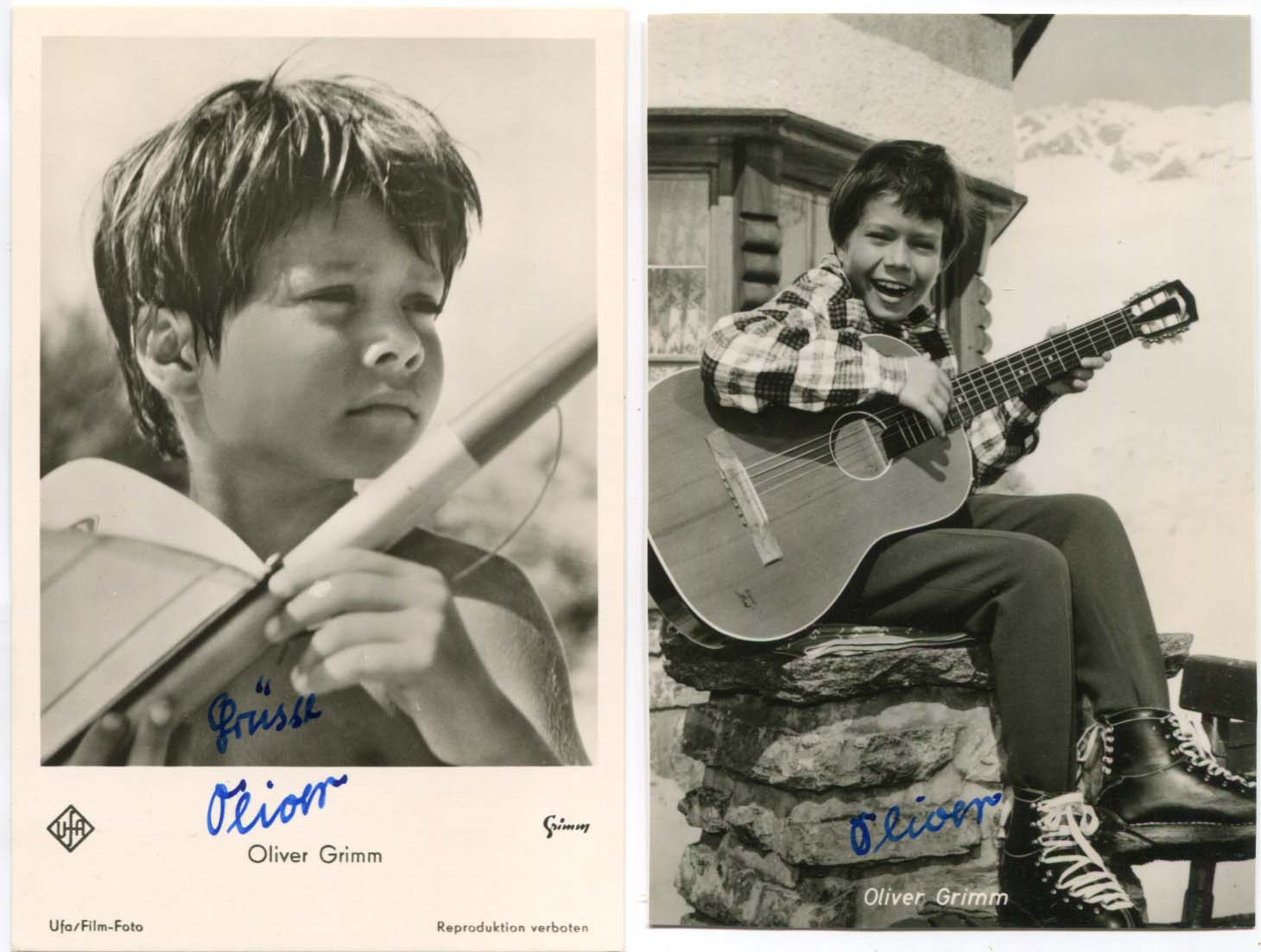 FOUR Oliver Grimm Autographs