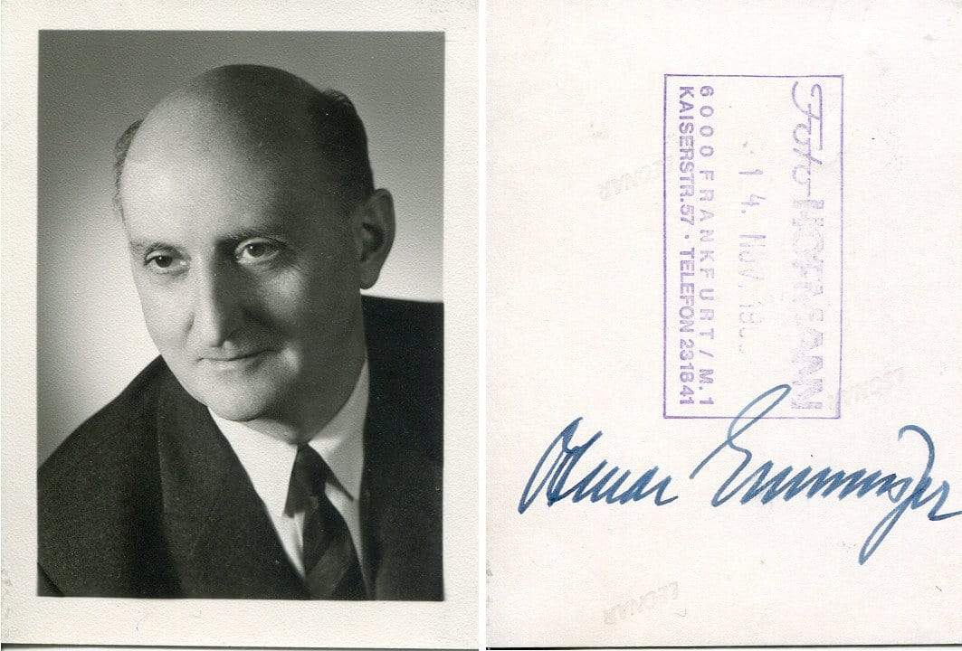 Otmar Emminger Autograph Autogramm | ID 6968189583509