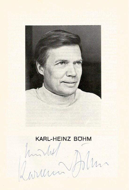 Suitner, Otmar & Böhm, Karlheinz autograph