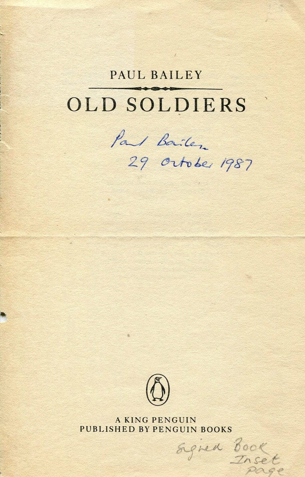 Bailey, Paul autograph