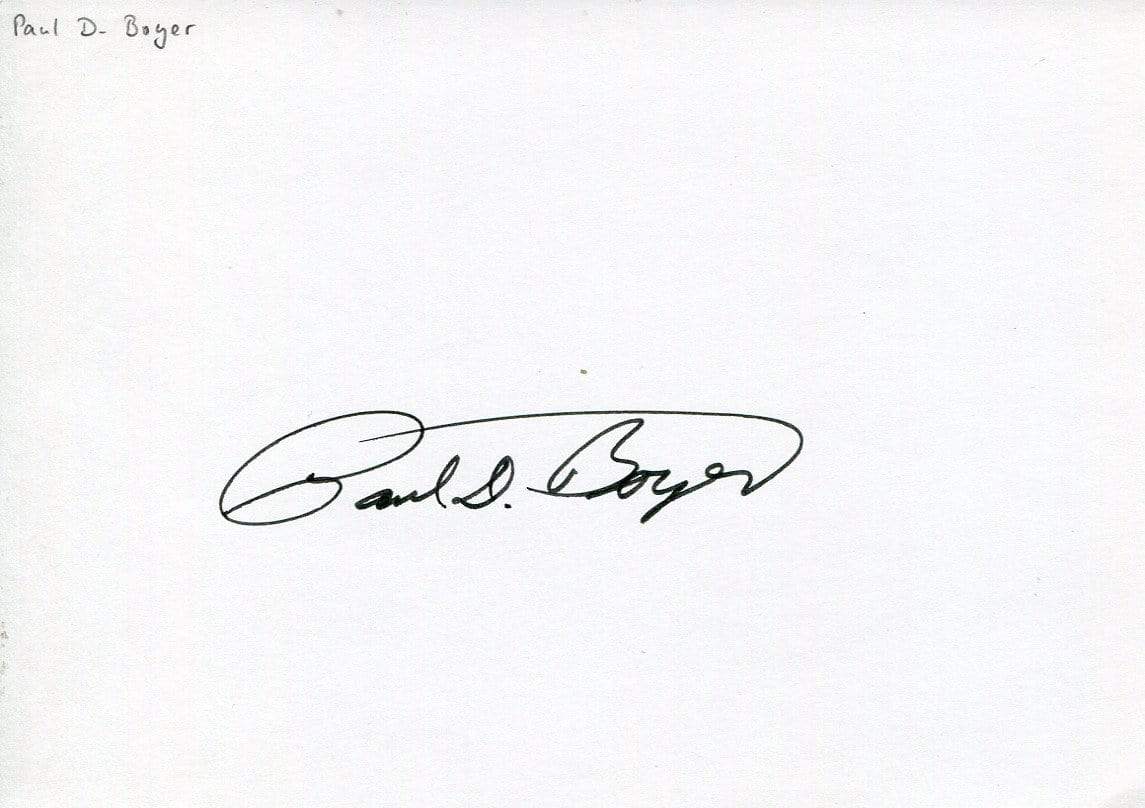 Boyer, Paul D. autograph
