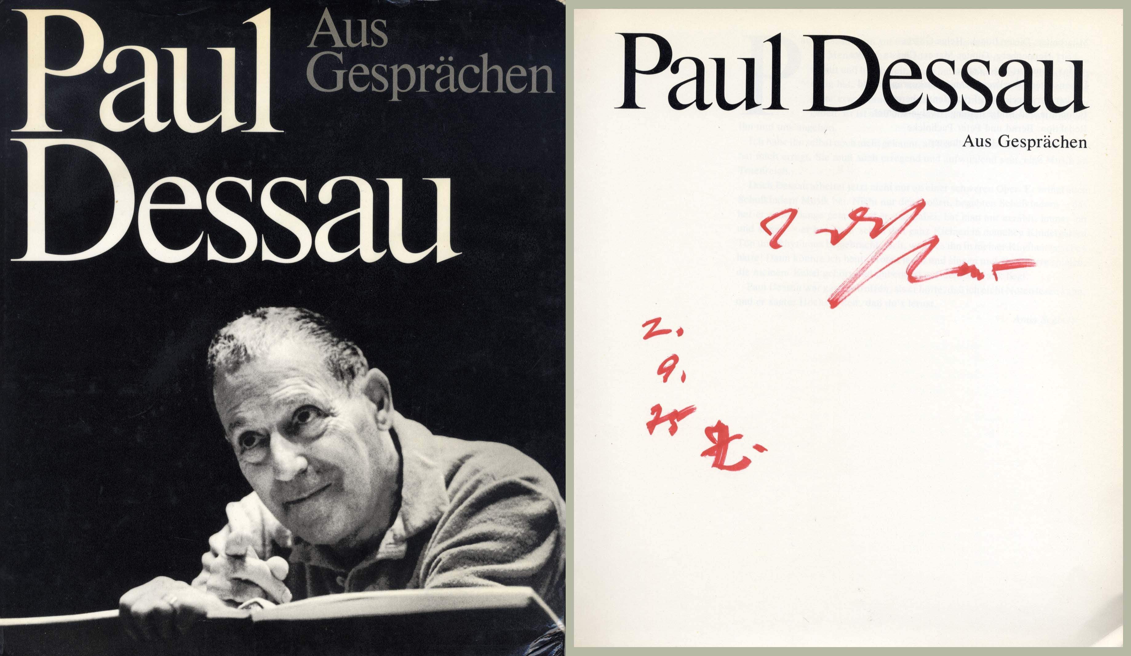 Dessau, Paul autograph