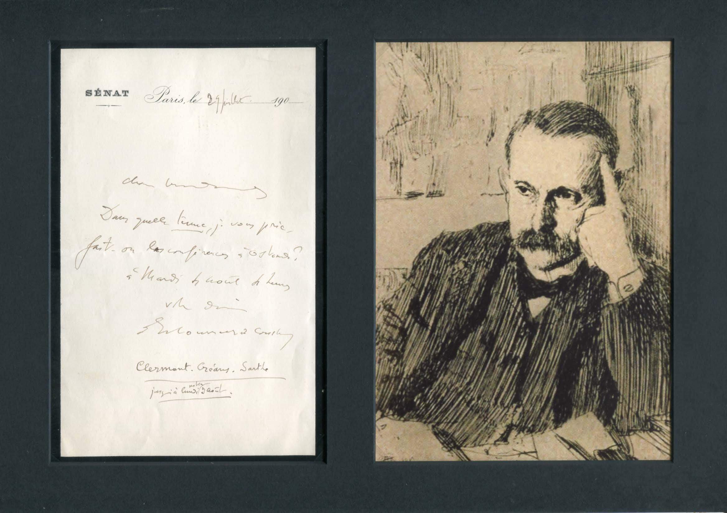 d'Estournelles de Constant, Paul autograph