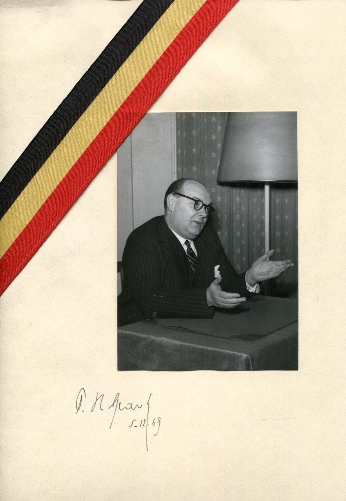 Paul-Henri Spaak Autograph