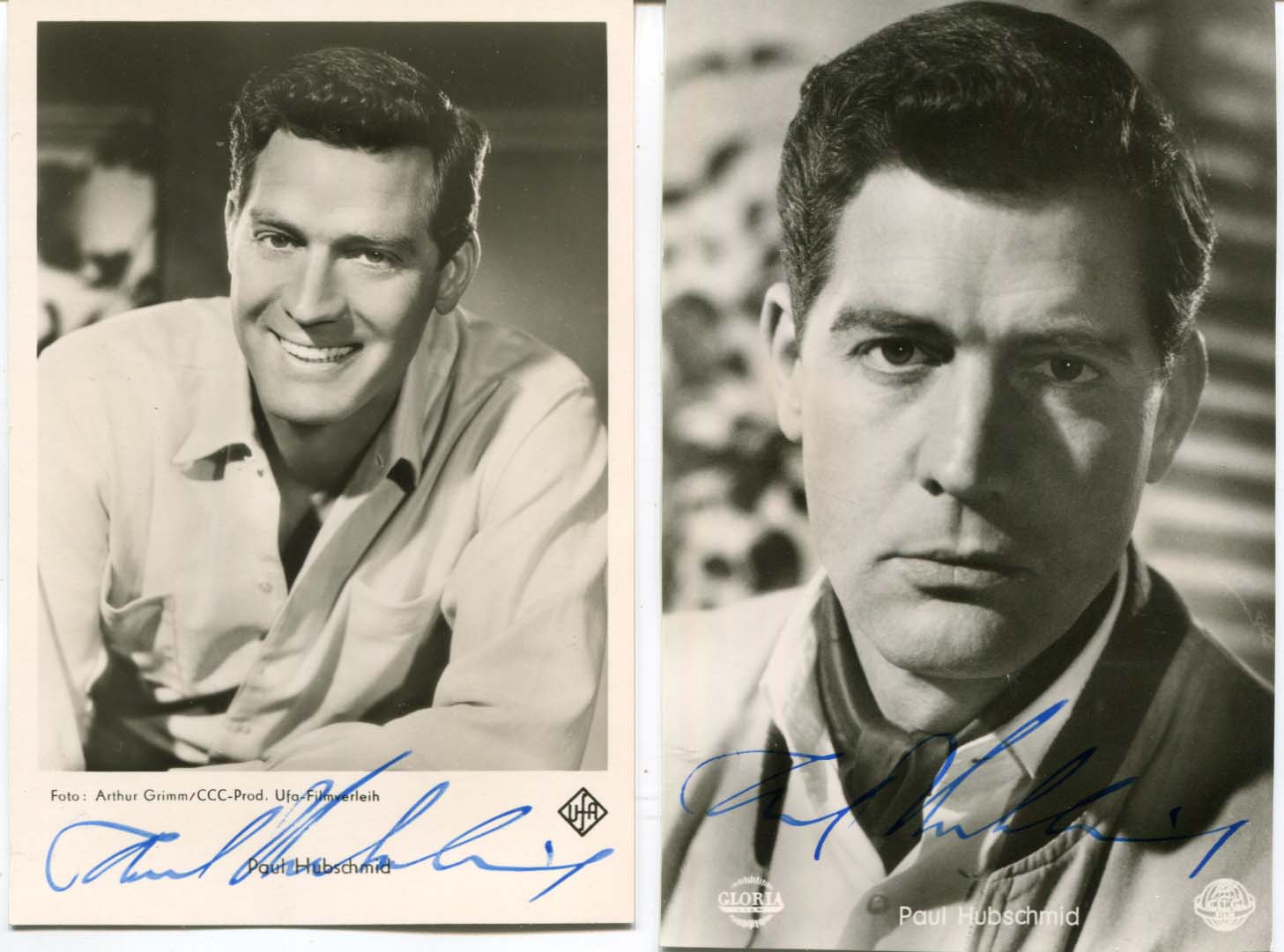 FOUR Paul Hubschmid Autographs