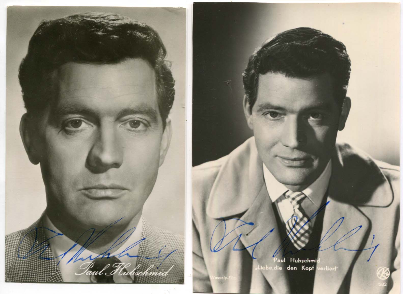 FOUR Paul Hubschmid Autographs