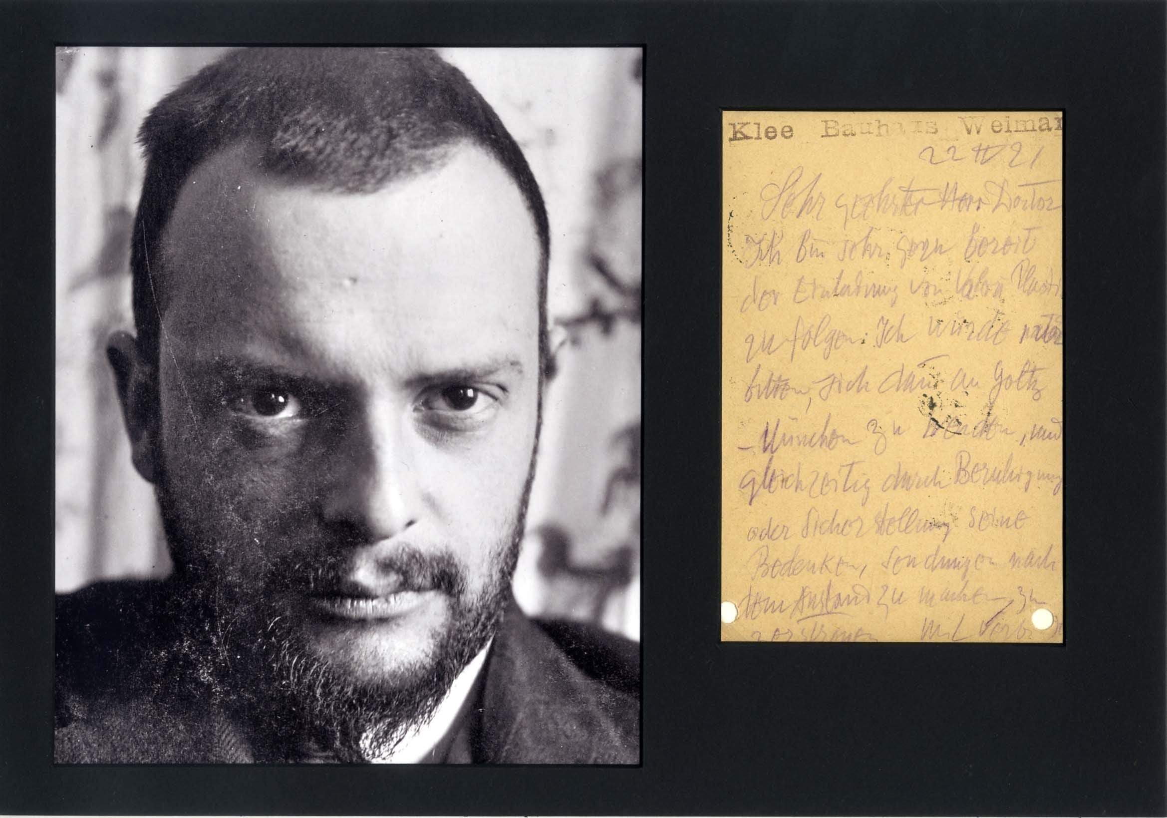 Klee, Paul autograph