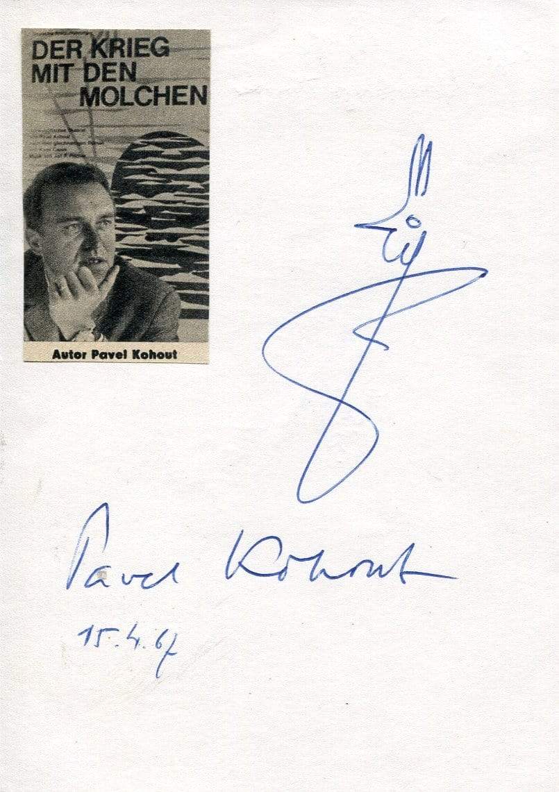Kohout, Pavel autograph