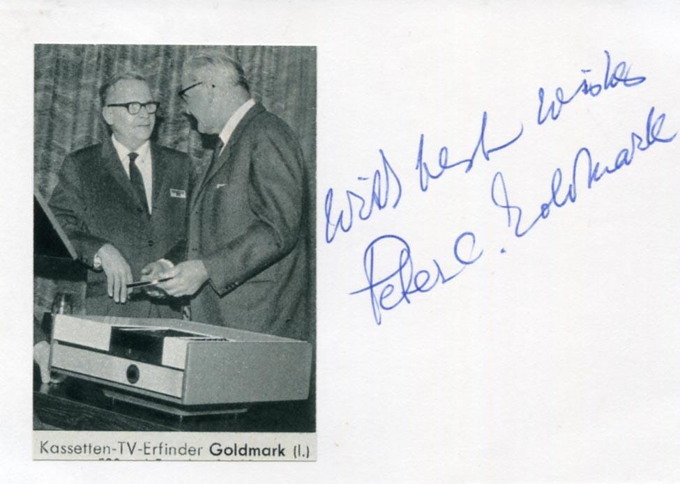 Goldmark, Peter autograph