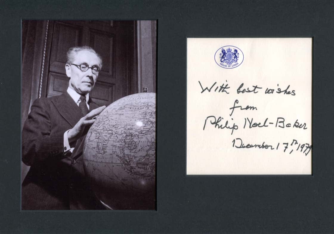Philip John Noel-Baker Autograph Autogramm | ID 7395880009877