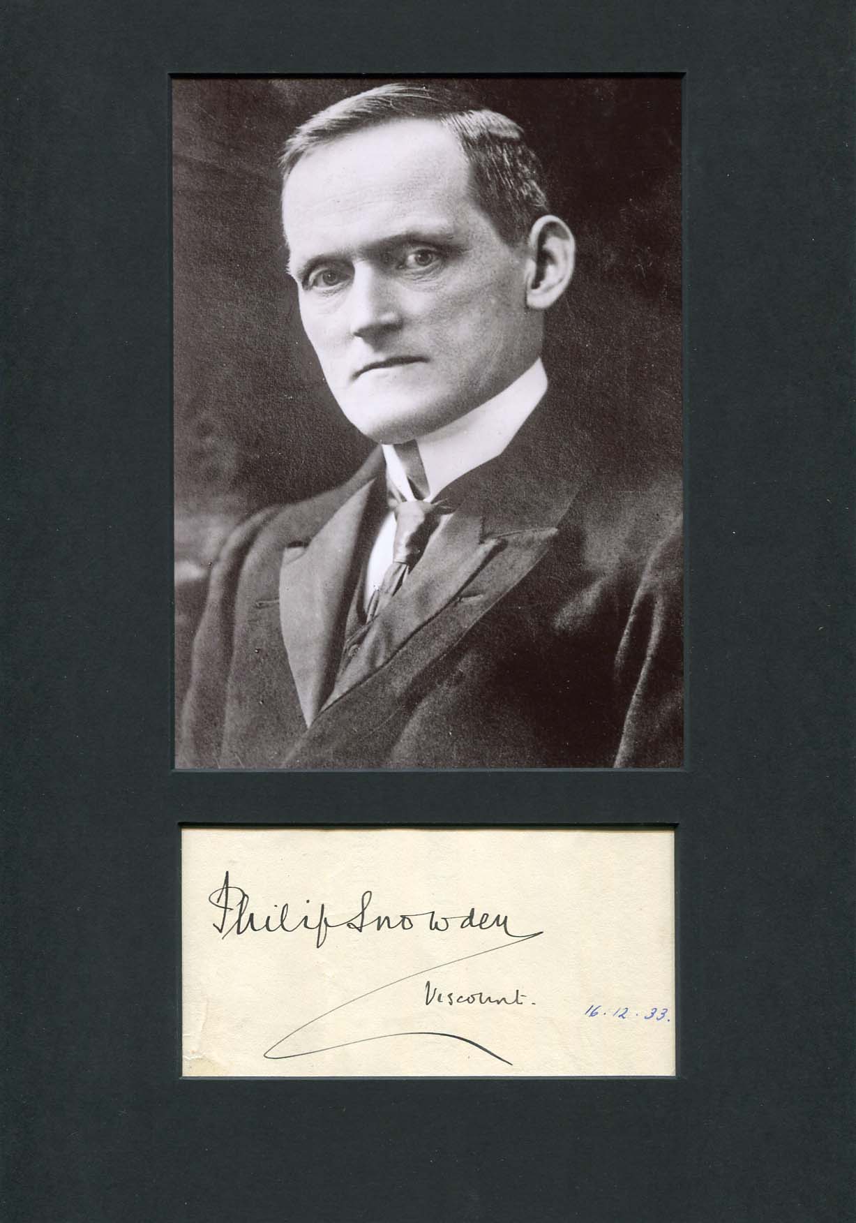 Snowden, Philip autograph