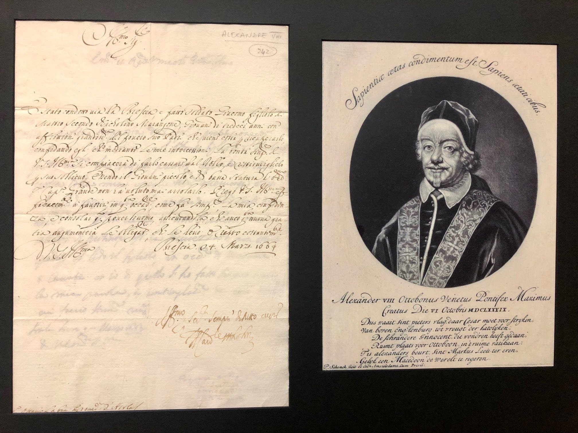 Pope Alexander VIII Autograph Autogramm | ID 7411247513749