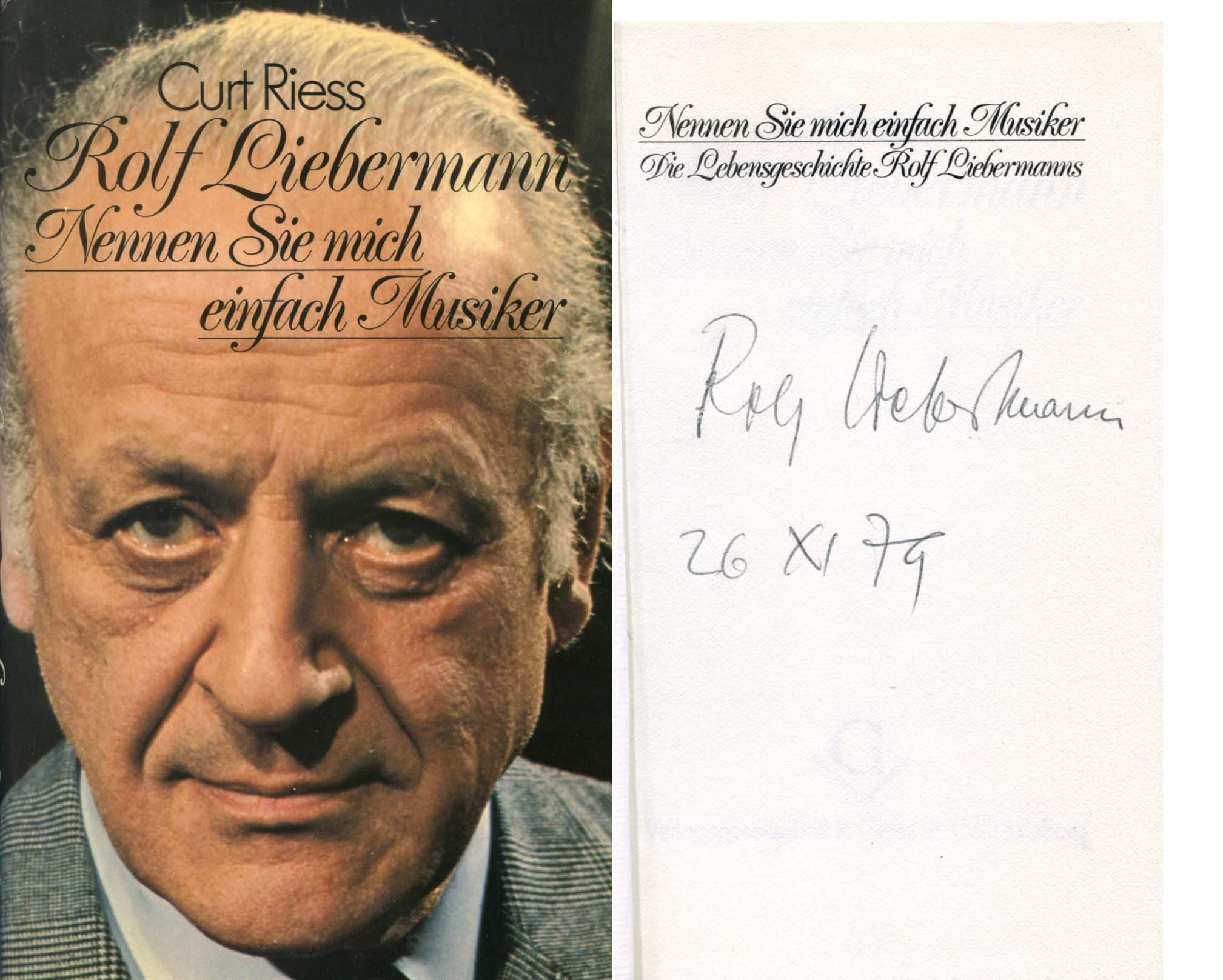 Liebermann, Rolf autograph