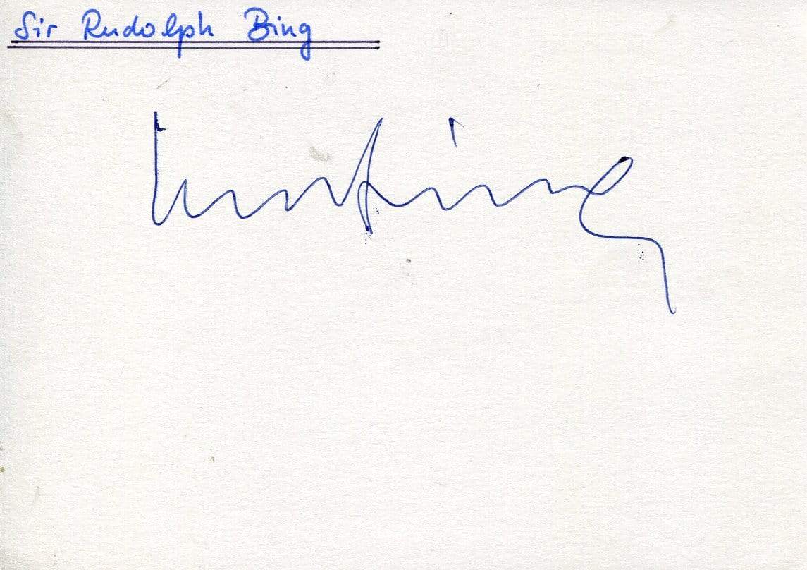 Bing, Rudolf autograph