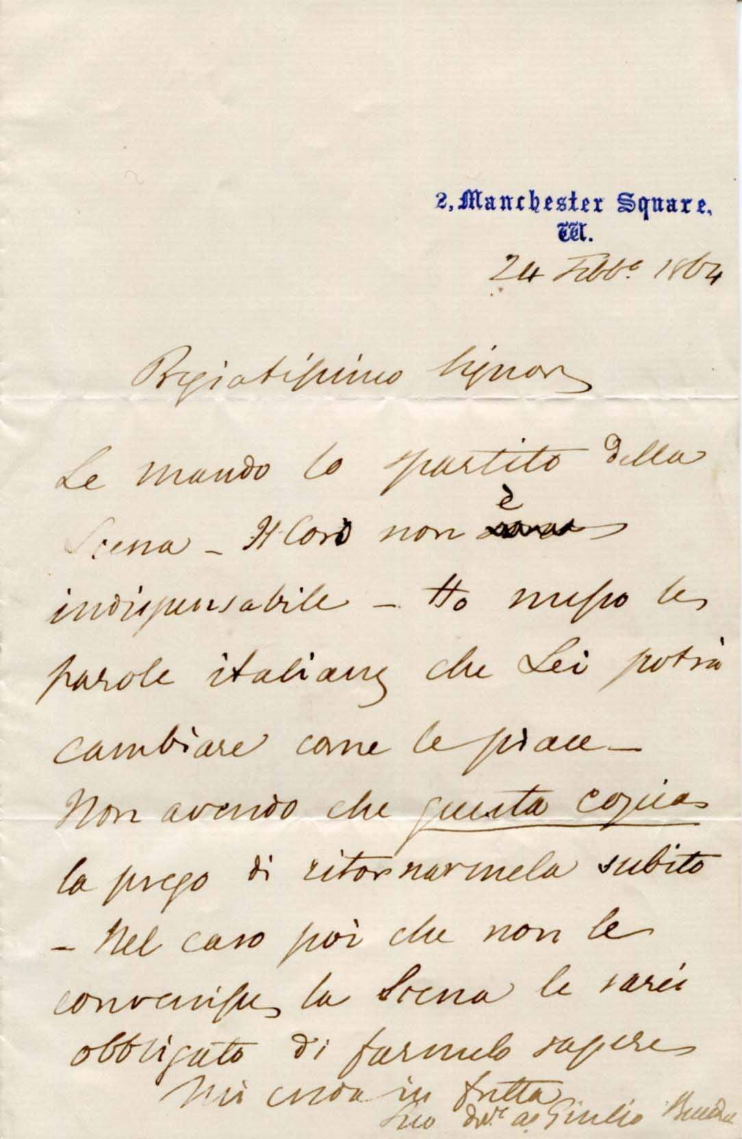 Benedict, Julius autograph
