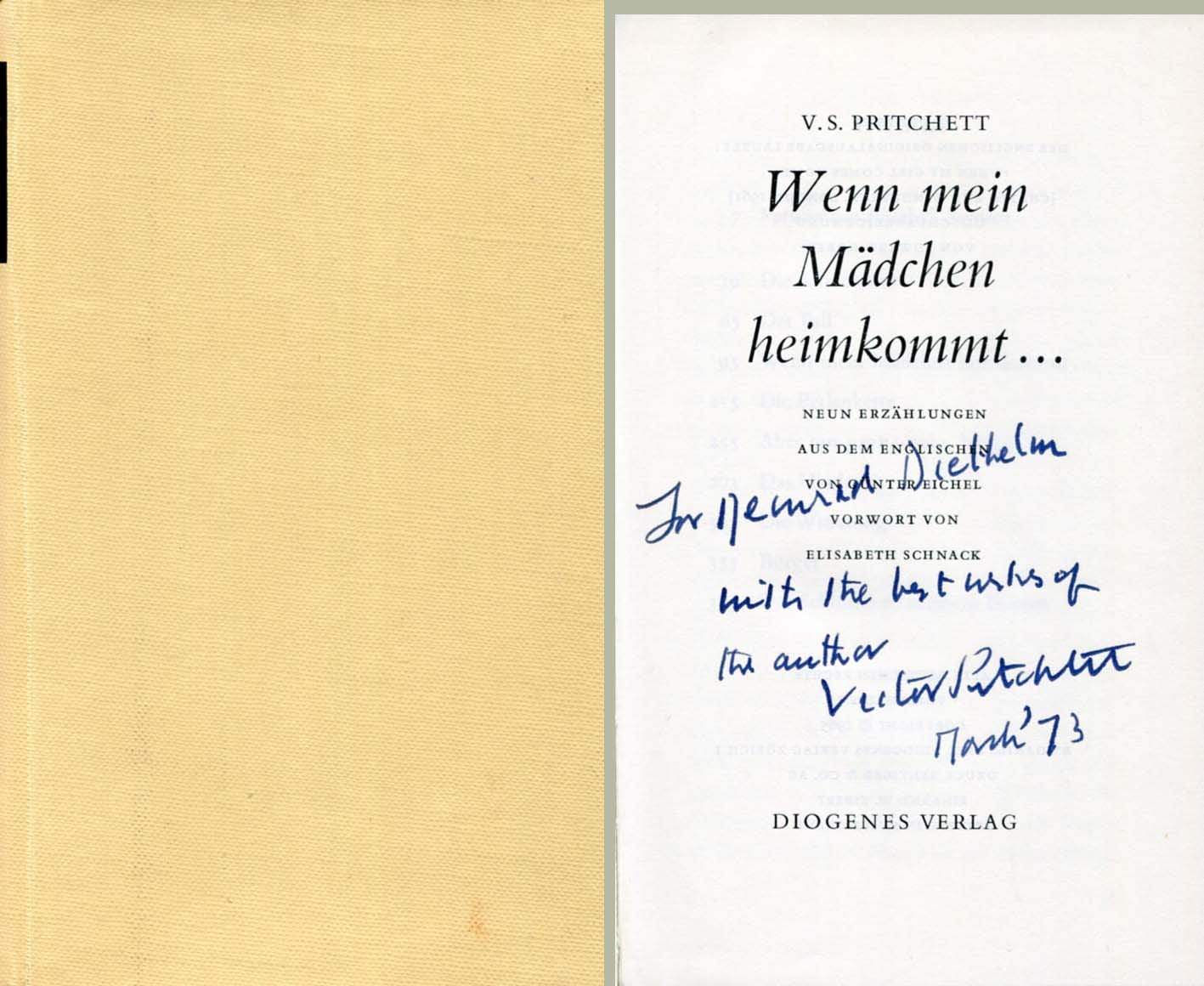 Pritchett, Sir Victor S. autograph