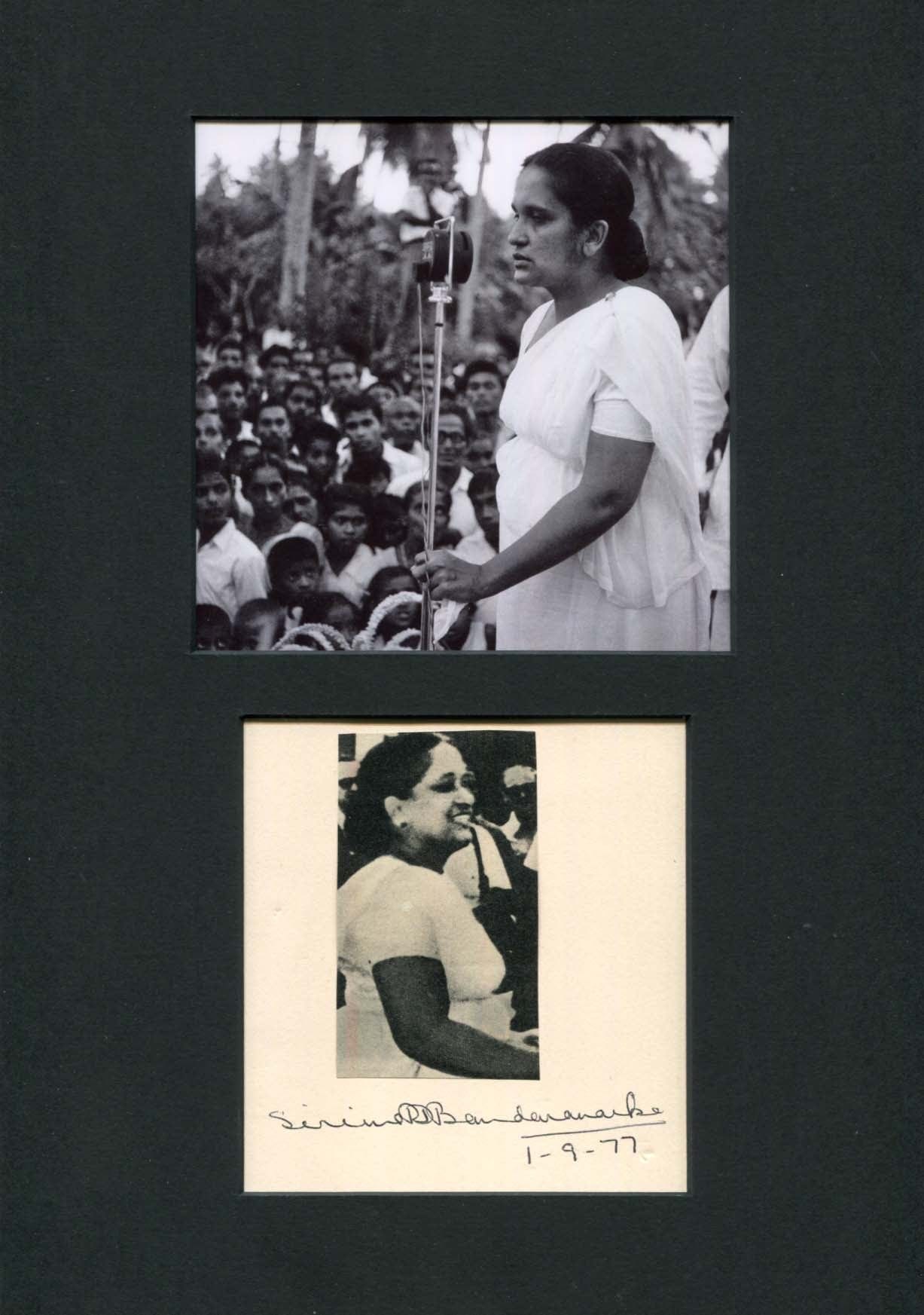 Sirima Ratwatte Dias Bandaranaike Autograph Autogramm | ID 7532810240149