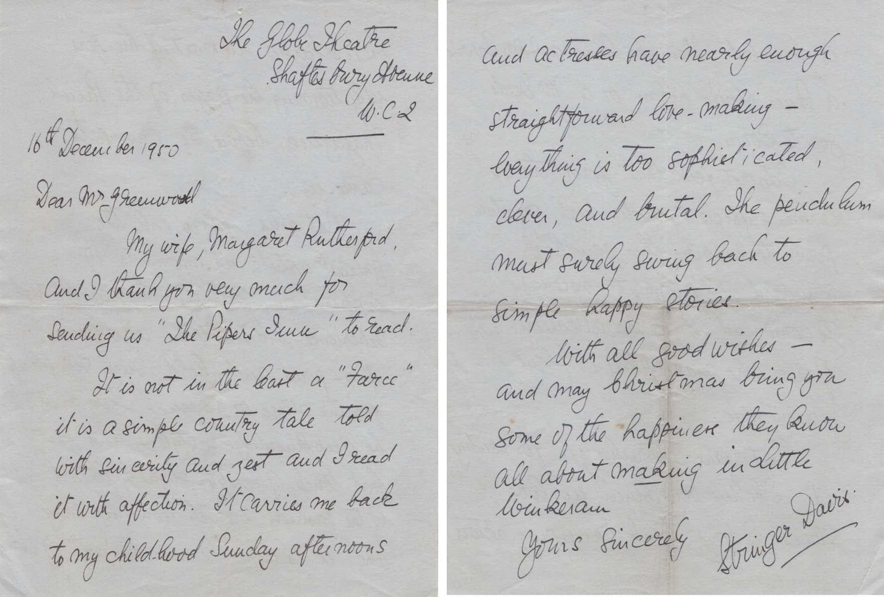 Stringer Davis Autograph