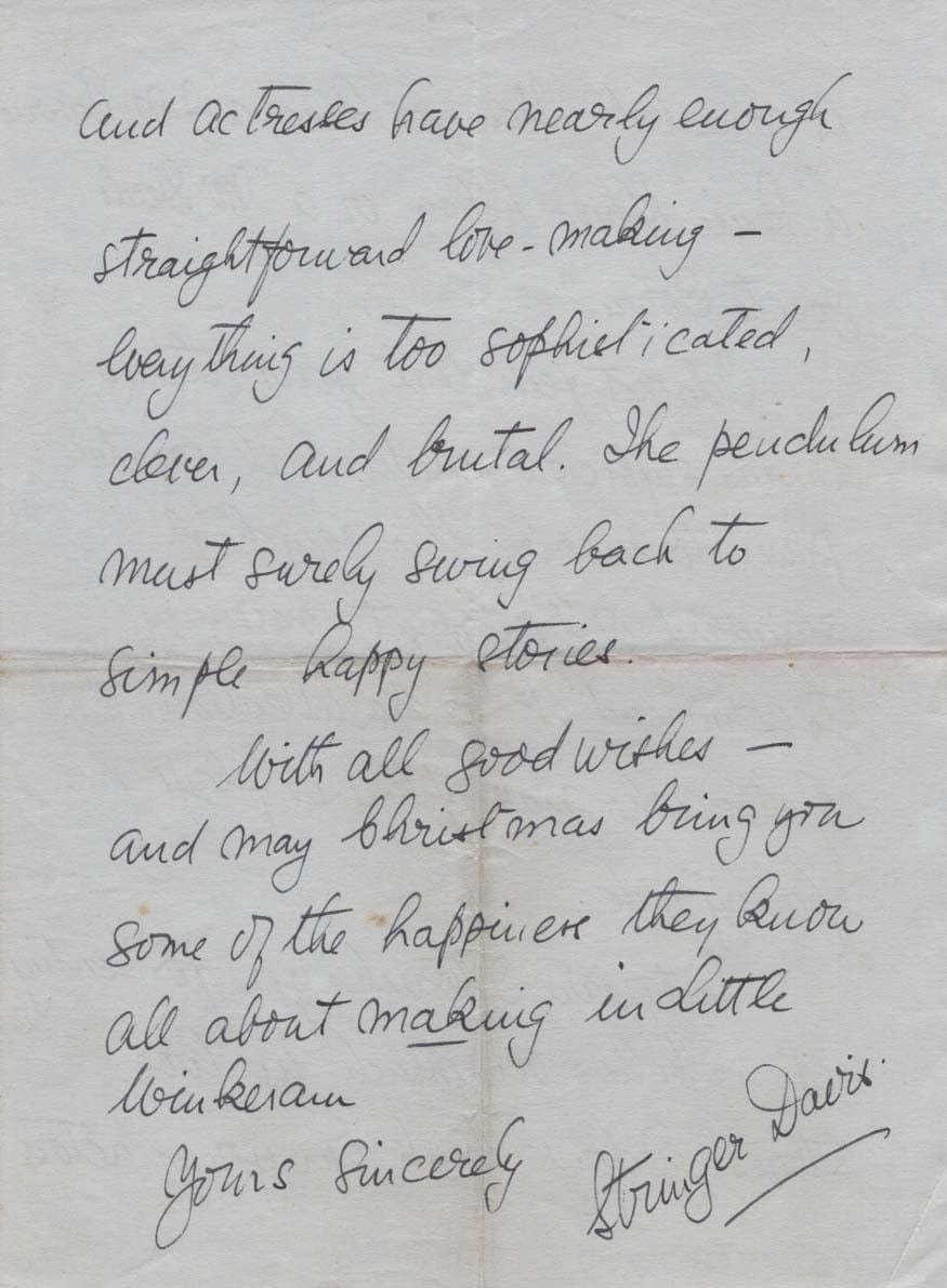 Stringer Davis Autograph